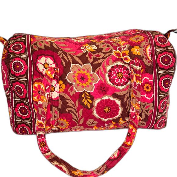 Vera Bradley Handbags - Vera Bradley Large Duffel Bag Carnaby Floral Quilted Cotton Travel Bag Vintage